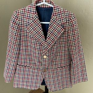 Neiman Marcus vintage 60s boys blazer houndstooth